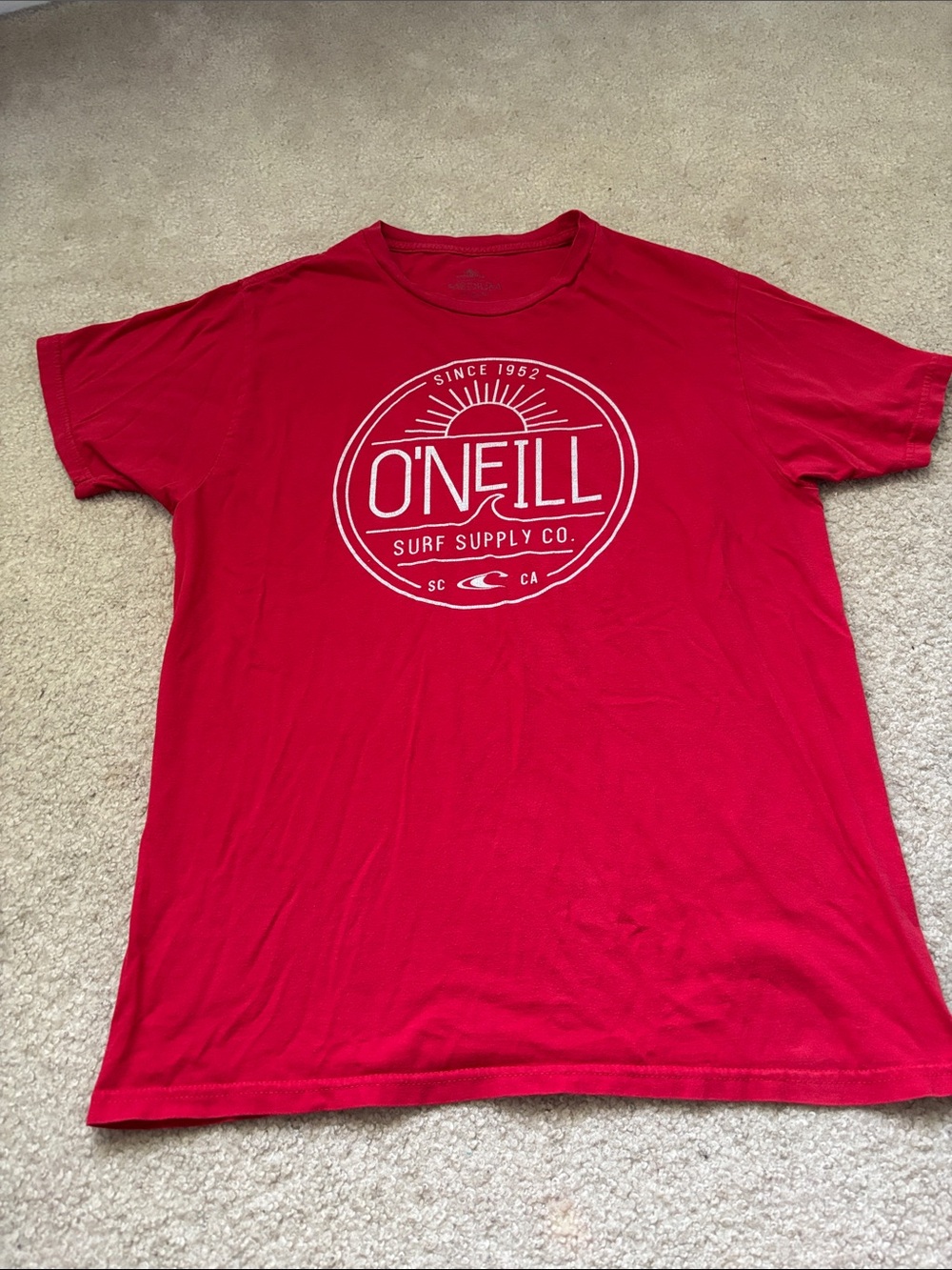 O'Neill Red Short Sleeve Surf Logo Tee